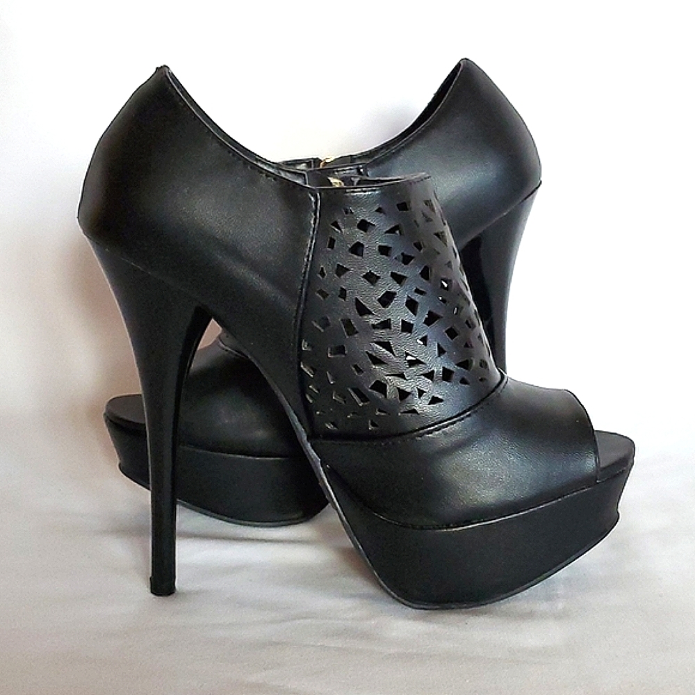Qupid black stiletto pumps - Picture 6 of 9